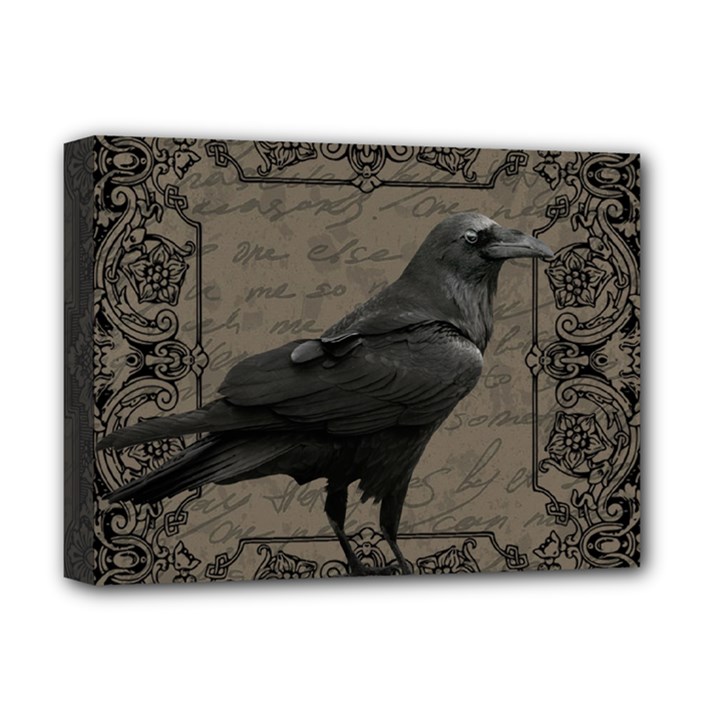 Vintage Halloween raven Deluxe Canvas 16  x 12  