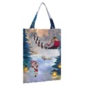 Christmas, Snowman With Santa Claus And Reindeer Classic Tote Bag View2