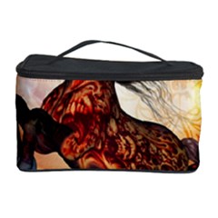 Awesome Creepy Running Horse With Skulls Cosmetic Storage Case by FantasyWorld7