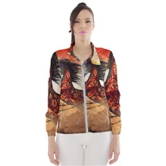 Awesome Creepy Running Horse With Skulls Wind Breaker (women) by FantasyWorld7