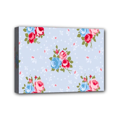 cute shabby chic floral pattern Mini Canvas 7  x 5 