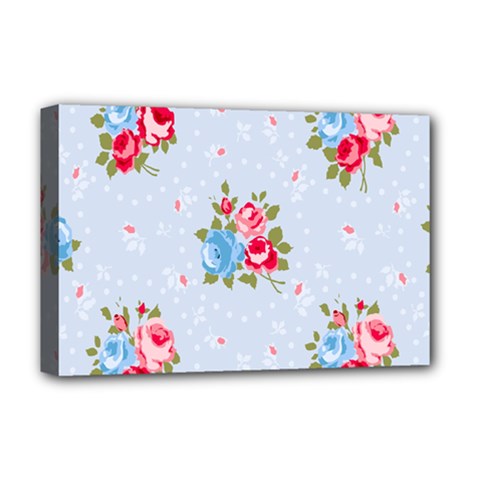 cute shabby chic floral pattern Deluxe Canvas 18  x 12  