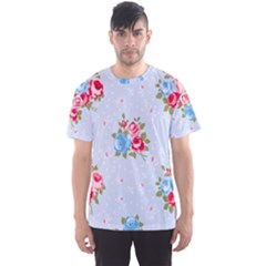 cute shabby chic floral pattern Men s Sports Mesh Tee