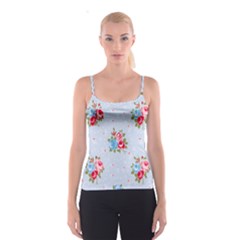 cute shabby chic floral pattern Spaghetti Strap Top