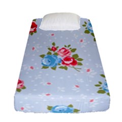 cute shabby chic floral pattern Fitted Sheet (Single Size)