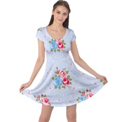 cute shabby chic floral pattern Cap Sleeve Dress