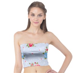 cute shabby chic floral pattern Tube Top