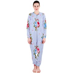 cute shabby chic floral pattern OnePiece Jumpsuit (Ladies) 