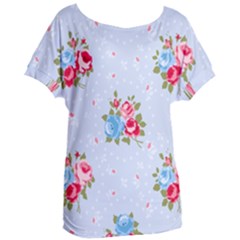 cute shabby chic floral pattern Women s Oversized Tee