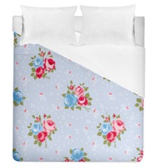 cute shabby chic floral pattern Duvet Cover (Queen Size)