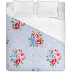 cute shabby chic floral pattern Duvet Cover (California King Size)