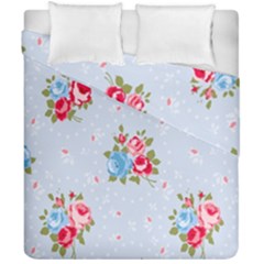 cute shabby chic floral pattern Duvet Cover Double Side (California King Size)