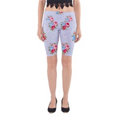 cute shabby chic floral pattern Yoga Cropped Leggings