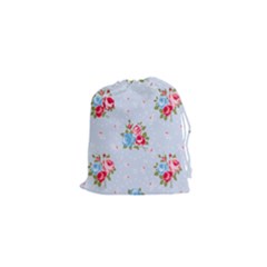 Cute Shabby Chic Floral Pattern Drawstring Pouches (xs)  by NouveauDesign
