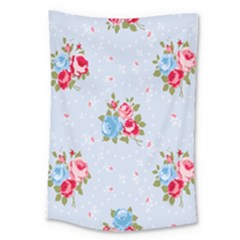 cute shabby chic floral pattern Large Tapestry