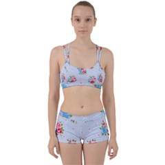cute shabby chic floral pattern Women s Sports Set