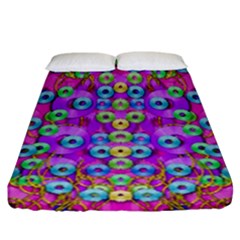 Festive Metal And Gold In Pop Art Fitted Sheet (california King Size) by pepitasart