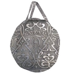 Art Nouveau Silver Giant Round Zipper Tote by NouveauDesign