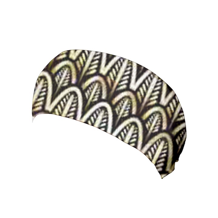 art deco gold black shell pattern Yoga Headband