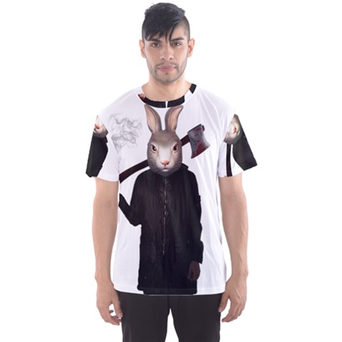 Evil Rabbit Men s Sports Mesh Tee by Valentinaart