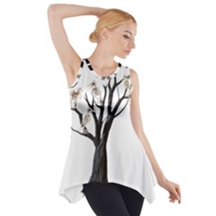 Dead Tree  Side Drop Tank Tunic by Valentinaart