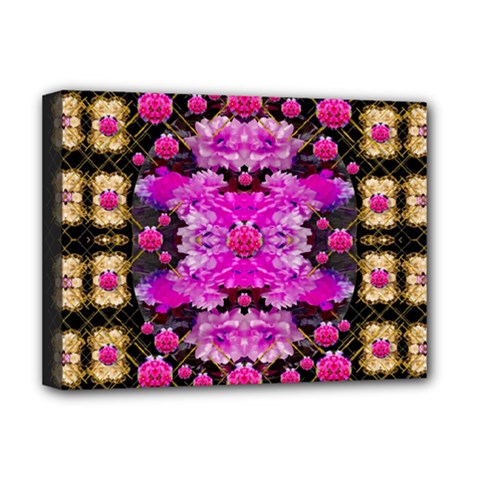 Flowers And Gold In Fauna Decorative Style Deluxe Canvas 16  X 12  