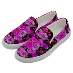 Flowers And Gold In Fauna Decorative Style Men s Canvas Slip Ons by pepitasart