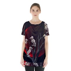 Dead Tree  Skirt Hem Sports Top