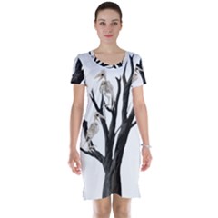 Dead Tree  Short Sleeve Nightdress by Valentinaart