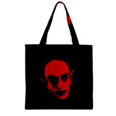 Dracula Zipper Grocery Tote Bag