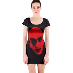 Dracula Short Sleeve Bodycon Dress by Valentinaart