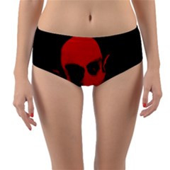 Dracula Reversible Mid-waist Bikini Bottoms by Valentinaart