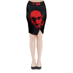 Dracula Midi Wrap Pencil Skirt by Valentinaart