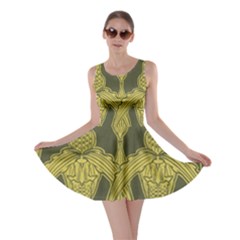 Green Floral Art Nouveau Skater Dress by NouveauDesign