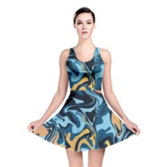 Abstract Marble 18 Reversible Skater Dress