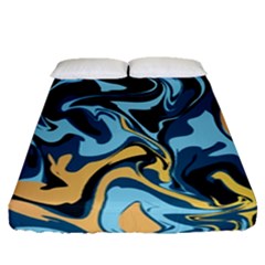 Abstract Marble 18 Fitted Sheet (Queen Size)