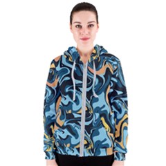 Abstract Marble 18 Women s Zipper Hoodie