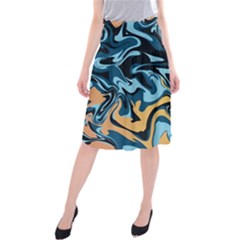 Abstract Marble 18 Midi Beach Skirt