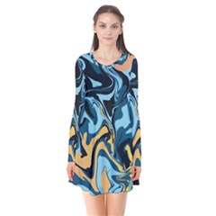 Abstract Marble 18 Flare Dress