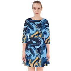 Abstract Marble 18 Smock Dress