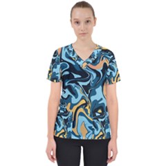 Abstract Marble 18 Scrub Top