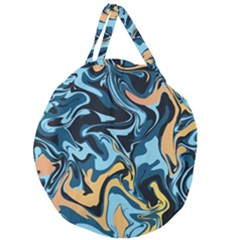 Abstract Marble 18 Giant Round Zipper Tote