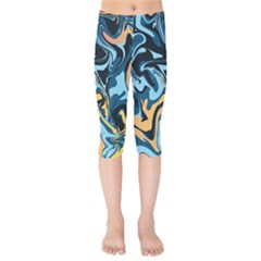 Abstract Marble 18 Kids  Capri Leggings 