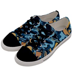 Abstract Marble 18 Men s Low Top Canvas Sneakers