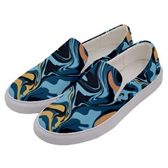 Abstract Marble 18 Men s Canvas Slip Ons