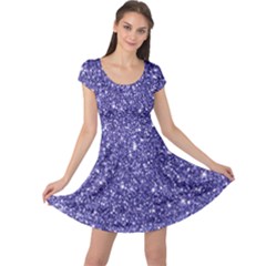 New Sparkling Glitter Print E Cap Sleeve Dress