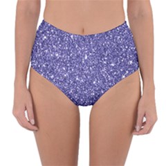 New Sparkling Glitter Print E Reversible High-Waist Bikini Bottoms