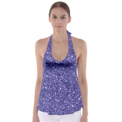 New Sparkling Glitter Print E Babydoll Tankini Top