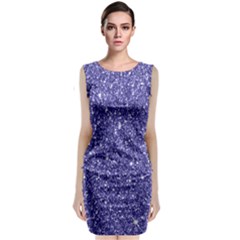 New Sparkling Glitter Print E Classic Sleeveless Midi Dress