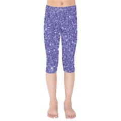 New Sparkling Glitter Print E Kids  Capri Leggings 